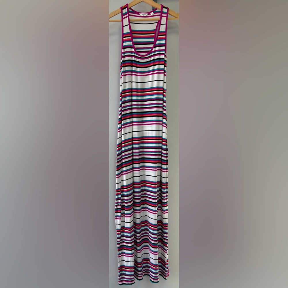Thyme Striped Maternity Maxi Dress